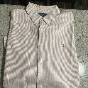 Polo Ralph Lauren Beige Striped Button-Down Shirt